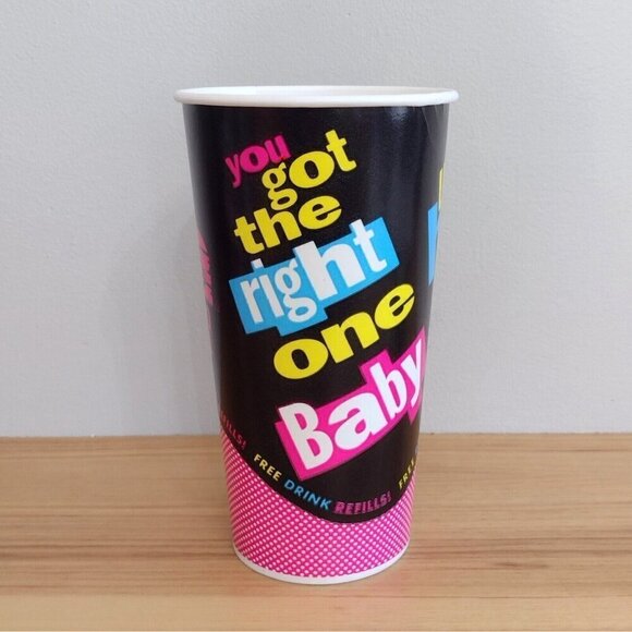 Vintage 90s Unused Taco Bell Wax Paper Cup You Got The Right One Baby Diet Pepsi - Picture 4 of 9